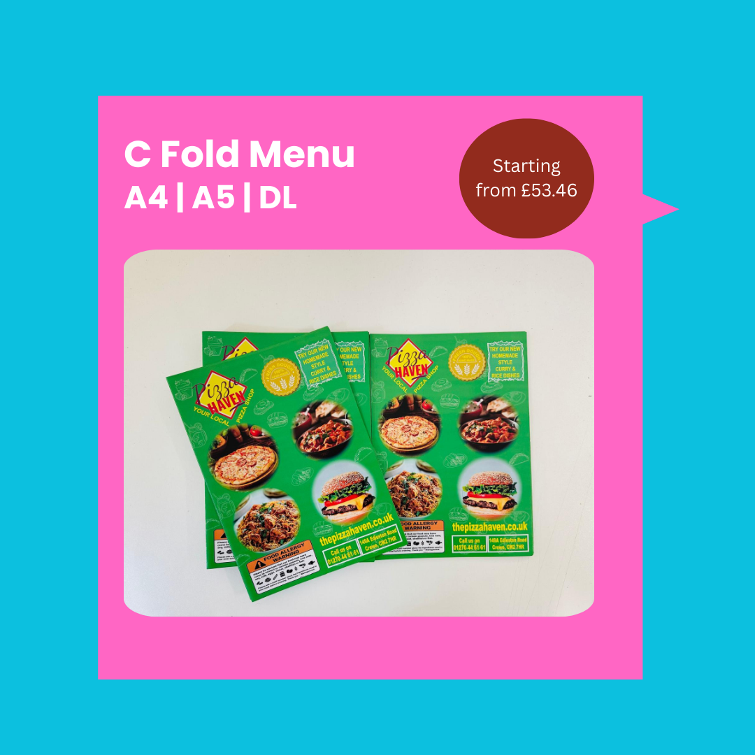 C-Fold Menu - 250gsm silk