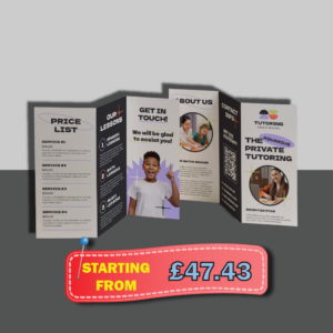 Z-Fold Menu - 250gsm silk